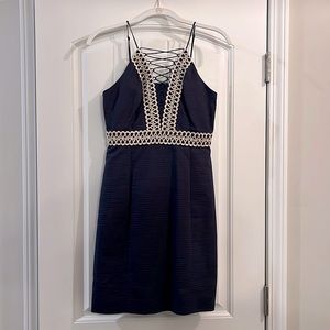 NWT NEVER WORN Lilly Pulitzer navy and gold size 0 dress